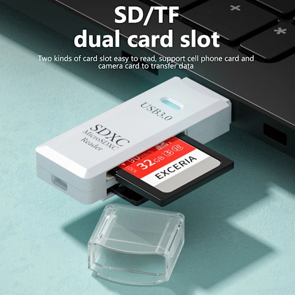 2 IN 1 kortti lukija USB 3.0 Mikro SD TF kortti muisti lukija nopea monikortti kirjoitin sovitin flash asema