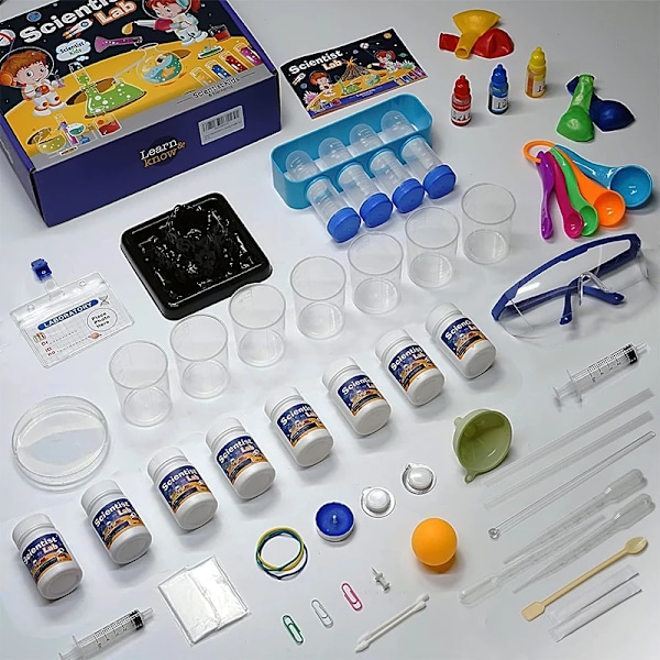 Vetenskap & Kemi Leksaker Kit STEM Lab Experiment Utbildningsspel Het Rea Gör själv Kid Utbildningsleksak