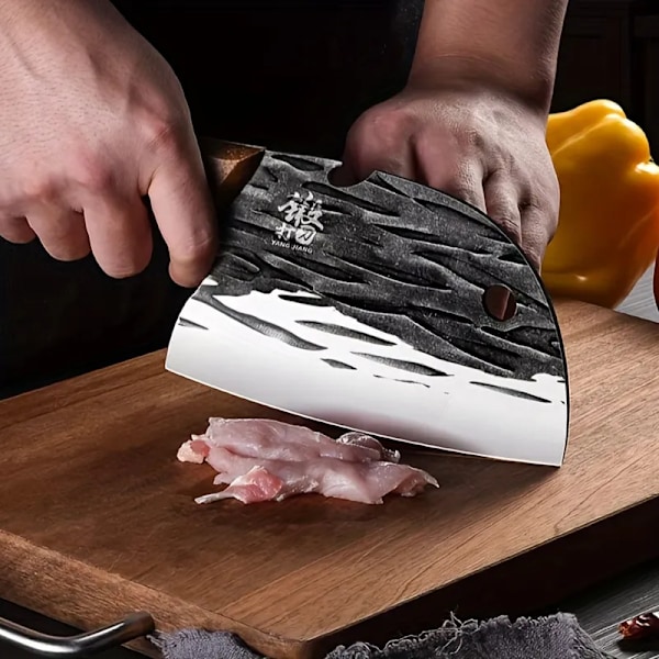 2 delar Premium Smidt Kök Kniv Set - Perfekt för kockar, Fisk, Kött, Frukt & Grönsaksskärning