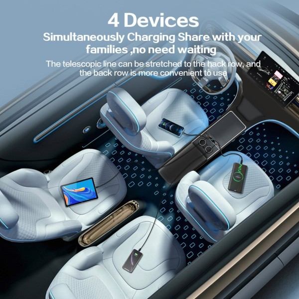 Auto USB laturi Moni portti Teslalle