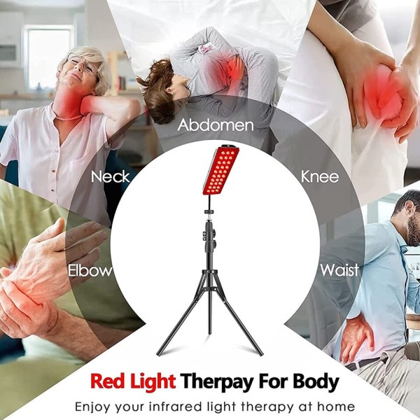 Röd ljus terapi enhet med justerbar stativ infrarött ljus enhet