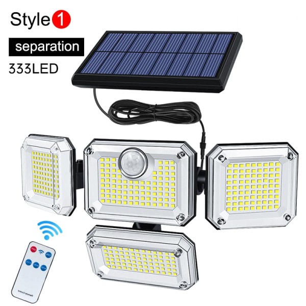 20w Super Bright Solar Lights 122/333led IP65 Vattenproof Outdoor Indoor Solar Lampa