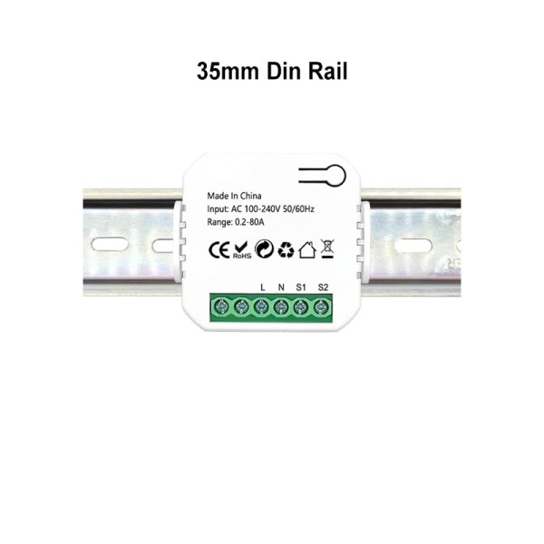 Smart Life WiFi Energy Meter 80A med ström transformator klämma