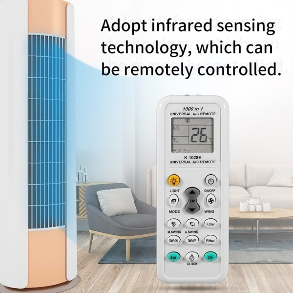 1000 in 1 Universal Fjernbetjening Kontrol K 1028E AC Digital LCD til Air Conditioner