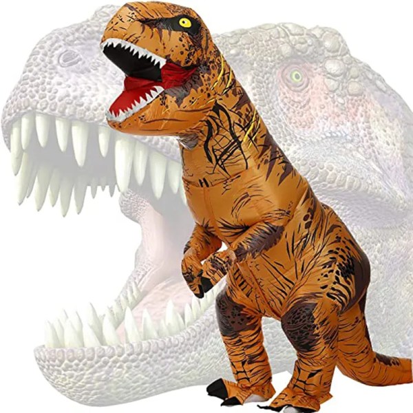 Barn Vuxen Unisex Uppblåsbar Dinosaurie Tyrannosaurus Rex Cosplay Dräkt Barn