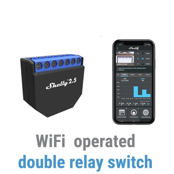 Smart Home Dubbel Relä WiFi Switch Roller