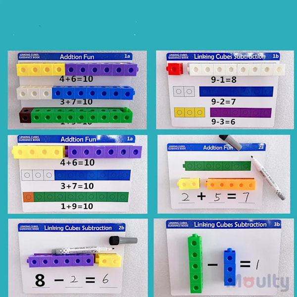 Länka Matematik Kuber Set 100 Räkna antal block STEM Räkna leksaker