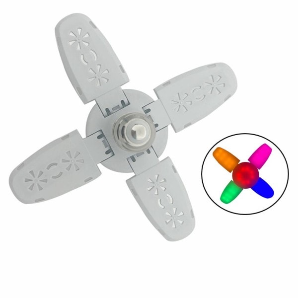 E27 LED Pære vifte blad timing lampe natt lys