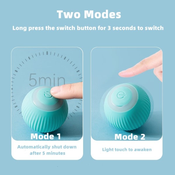 Elektrisk Katt Ball Leker Automatisk Rulling Smart Katt Leker