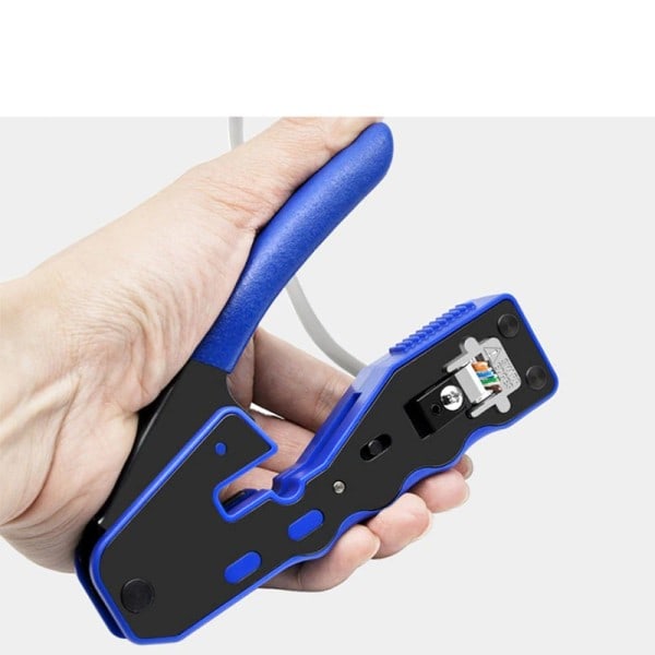 RJ45 Pass Through Crimper Tool, Ethernet Crimper EZ Network Crimping Tool Wire Sripper Cutter