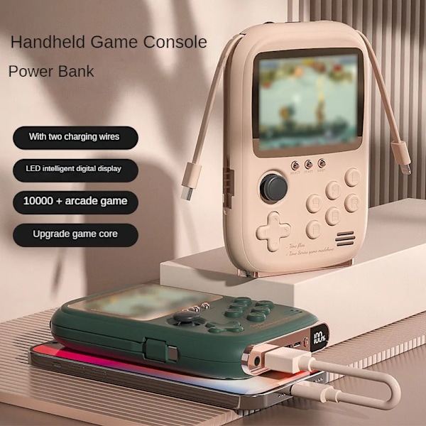 Mini Game Power Bank Portable Retro håndholdt Spil konsol 6000mAh kapacitet