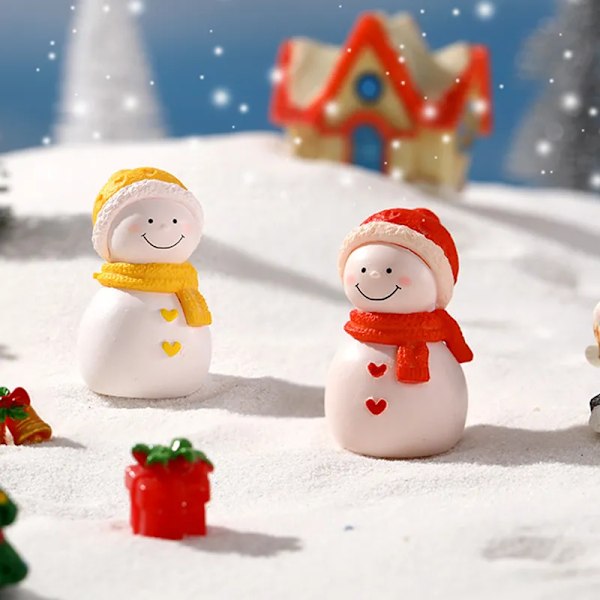 Mini Lovers Snømann Julenissen Miniatyr Figuriner Julepynt