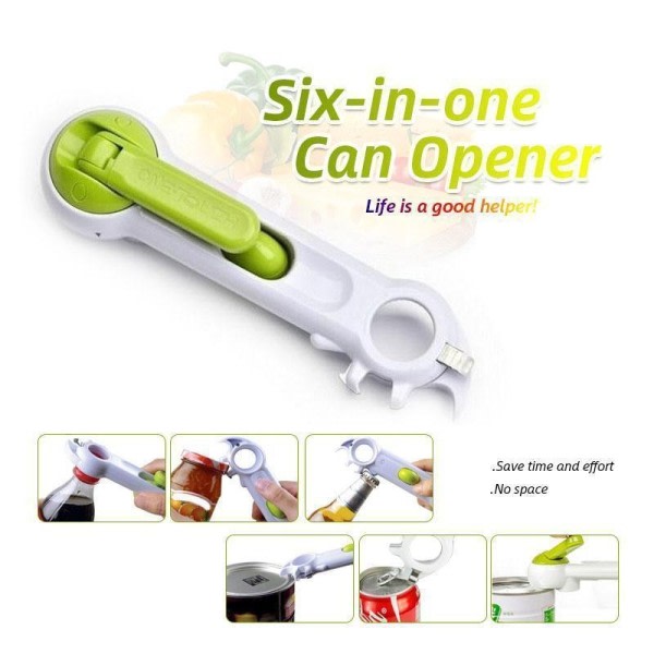 8 in 1 Multi Function Twist Bottle Opener Allt in One Burk 8 shaped Gripper Kan öppnare