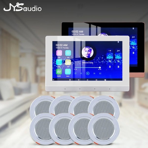 Smart Home Theater Ljud Förstärkare WiFi Bluetooth In-wall Android Musik Panel Stereo Mini Tak Högtalare Set Hotell Bostäder