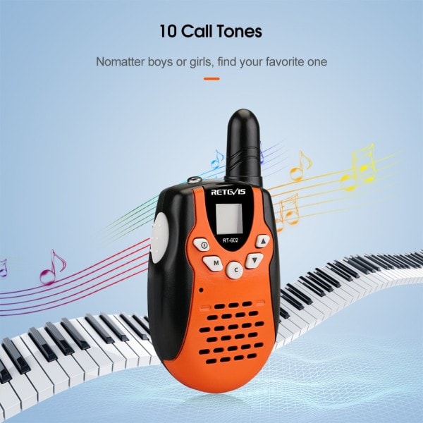 Walkie Talkie Lapset Retevis RT602 Ladattava 2kpl 0,5W Lapset's Radio Akulla
