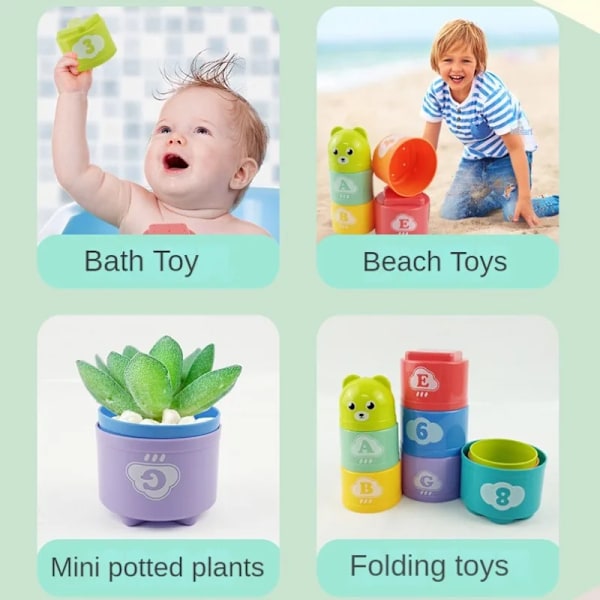 Kid Brain Response Battle Fold Cup Hand Speed Kilpailu Fold Cup Child Stack Peli Varhaisopetus Puzzle