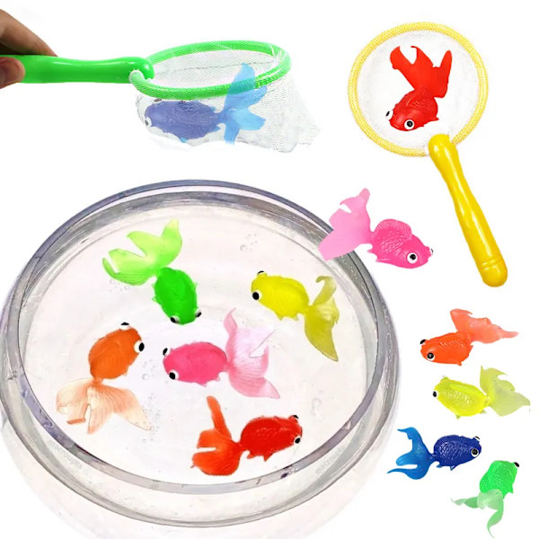 Kawaii Simulation Gummi Guldfisk Baby Bad Vand Lege Spil Legetøj