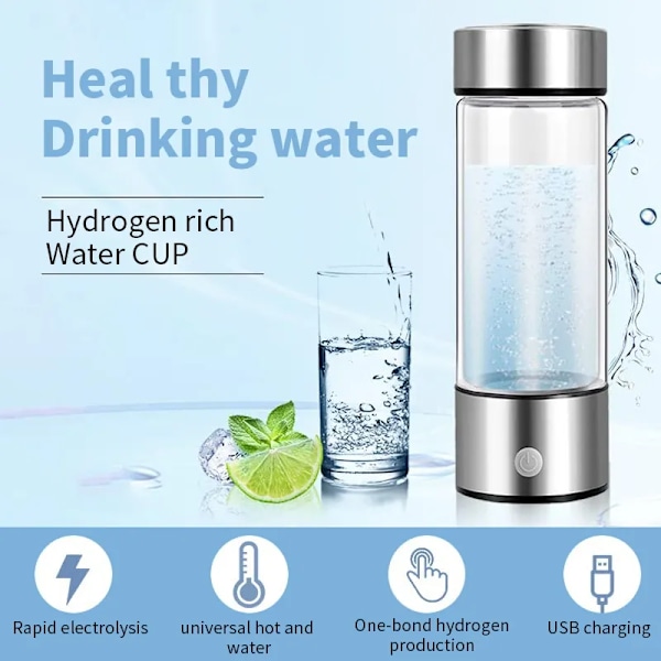 420ml Väterik Vatten Kopp Elektrisk Väte Rik Vatten Generator Flaska