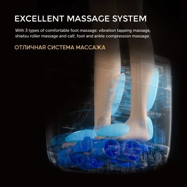 2 i 1 fod og ben massager maskine foldbar osmann kalv luft kompression shiatsu rulle vibration massage med varme K68