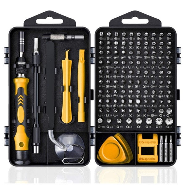 Computer Reparation Kit,122 in 1 Magnetisk Bærbar Skruetrækker Kit, Precision Skruetrækker Set