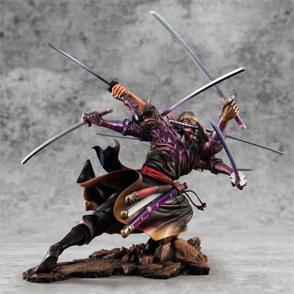 One Piece Roronoa Zoro Nine knive Flow Anime Figur Model Desktop Ornaments Action Figur Legetøj