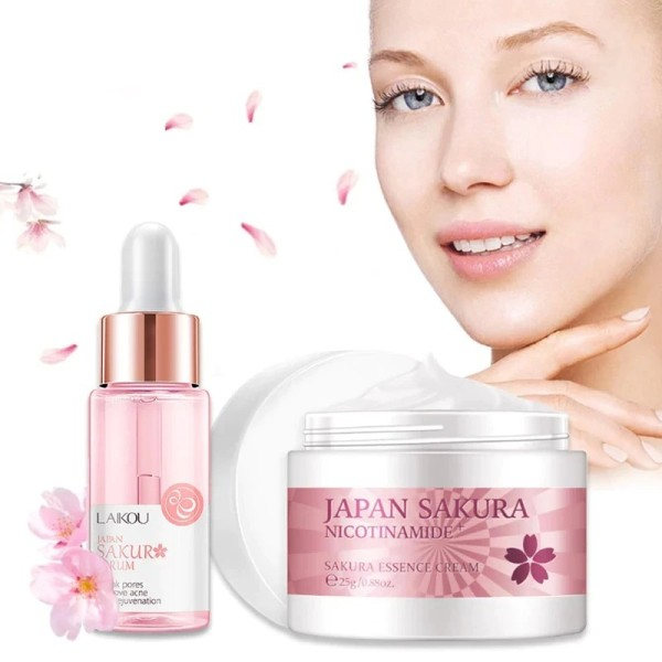 Sakura seerumi ja kollageeni kasvovoide kirsikka kukka esanssi kosteuttava valkaisu