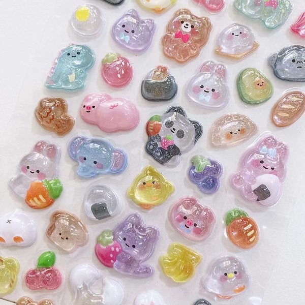 1 osa 3D Relief Tarrat Scrapbooking Creative Candy Ghost Rabbit Drop Diy Diary Paperitavara tarra