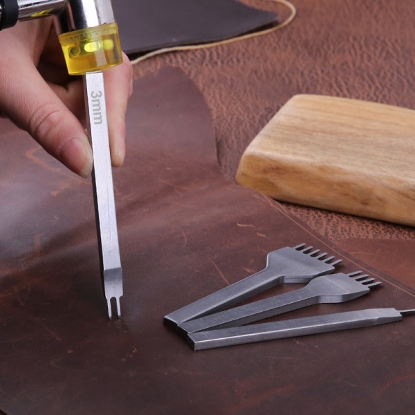 Professionelt Læder Håndværk Værktøj Kit Hånd Syning Søm Punch Carving Arbejd Sadel Set Tilbehør