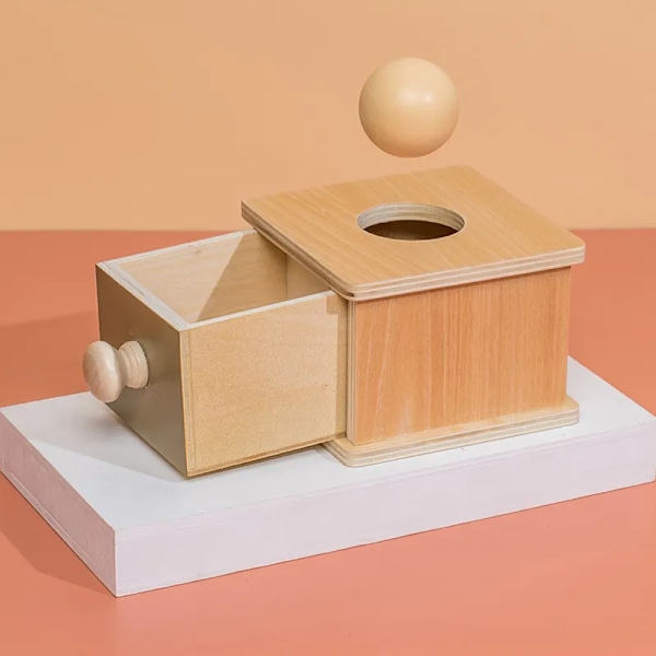 Montessori Macaroon Farge Spinning Tromme Match Mynt Eske Permanent Eske Rund Rektangulær Eske
