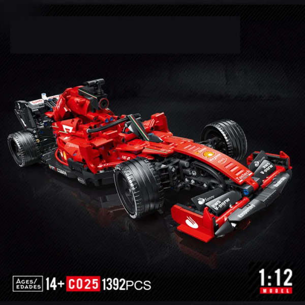 Byggnad Klossar F1 Formel Fjärrkontroll Kontroll Super Racing Bil Moc Bricks RC Teknisk Modell Leksak