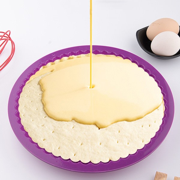 26cm Silikon Kake Bakebrett Høy Temperatur Pizza Pai Panne Easy Release Toast Brød Mugg For Kjøkken