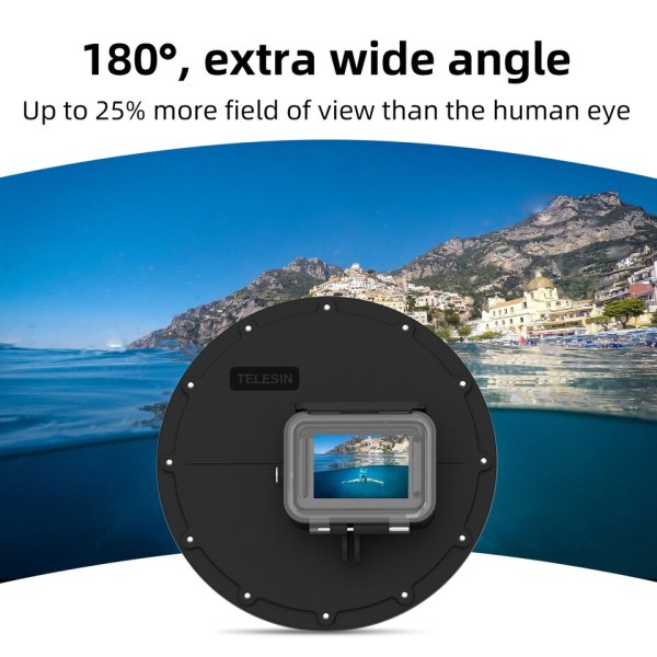 Vanntett etui hus For Gopro Hero 5 6 7 8 9 10 11 Trigger Dome Deksel Lens Tilbehør