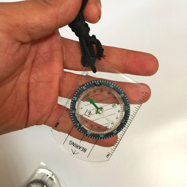 Udendørs Camping Vandreture Transparent Plastik Kompas Kompas Proportional Fodaftryk Rejse Kompas Værktøjer