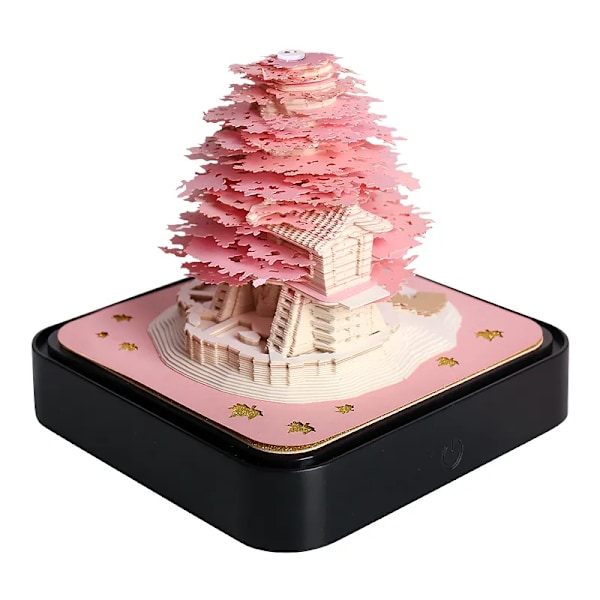 3D Anteckningsblock Grönt Treehouse Kalender Memo Pad Block Anteckningar Kontor Papper Anteckningar Jul Födelsedag presenter