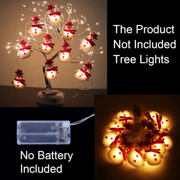 Snemand jul LED Garland String Lys Glædelig jul pynt