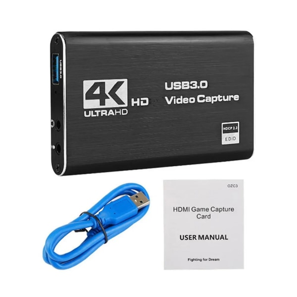 4K USB 3.0 Video Capture Card HDMI-kompatibelt 1080P 60fps HD Video Recorder Grabber