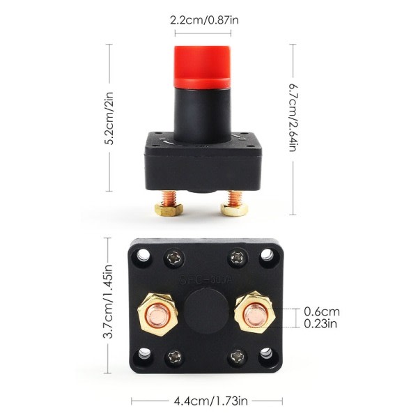 Universal Auto Bil Batteri Isolator Switch 12V 36V 24V Main Strøm Isolation Disconnector Cut Off Kill Switch