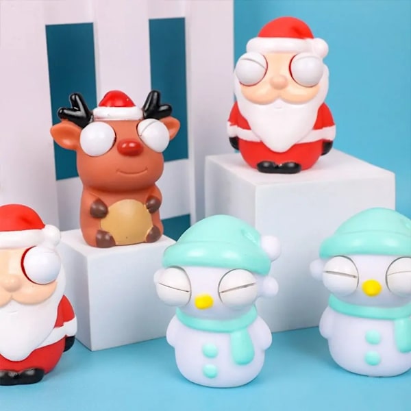Jul leksaker anti stress bollar tomten snögubbe älg dekompression kläm sensoriska leksaker