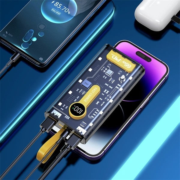 Power Bank 20000mah 66W Snabb laddning Powerbank Extern PD 20W Reserv batteri