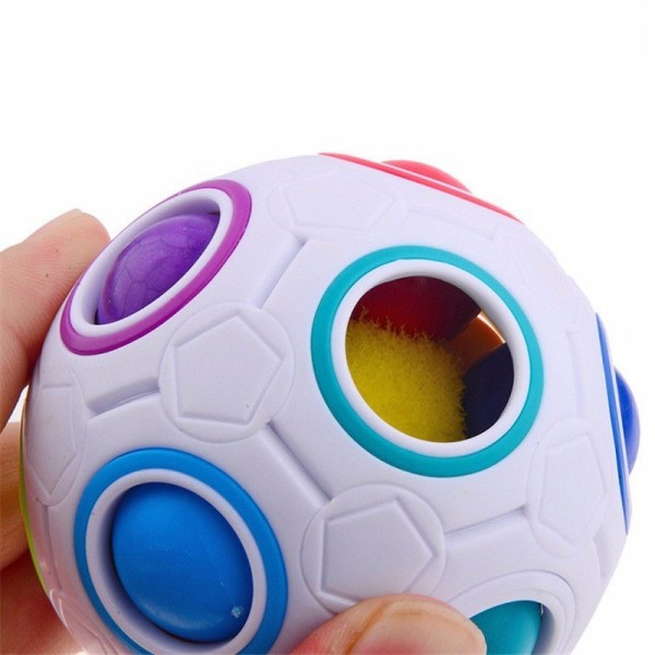 Kreativ Magic Cube Ball Antistress Rainbow Fodbold Puslespil Montessori Børn Legetøj