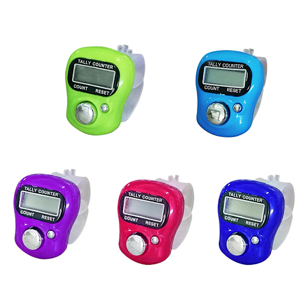 1 styk tilfældig farve Mini Finger Tæller LCD Elektrisk Digital Display Med Lys Tally Tæller