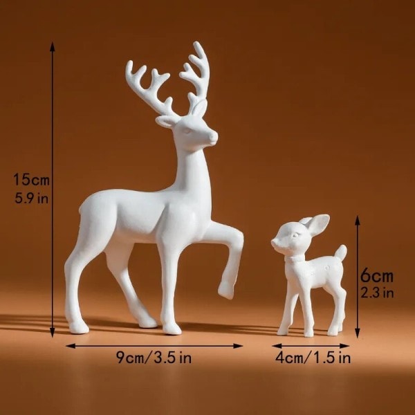 Værelse Dekor Mor Hjorte Søde Børn Værelse Dekor Skulpturer Kawaii Miniaturer Skulpturer