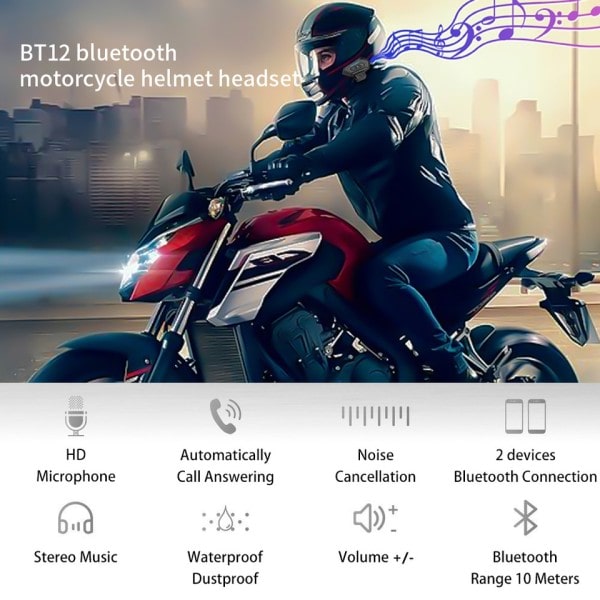 Moottoripyörä BT kypärä kuulokkeet langaton handsfree puhelu sarja stereo