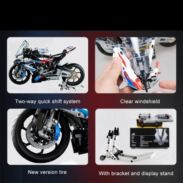 Teknisk Motorcykel Modell M1000RR 42130 Byggnad Block Leksak Speed Motorcykel Fordon