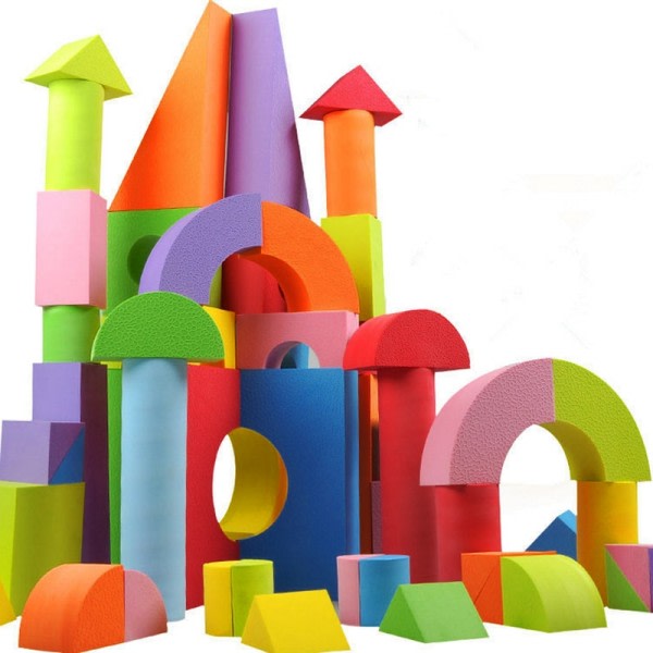 50 stk EVA skum klodser sikre bygge klodser klumper baby farverigt  konstruktion legetøj