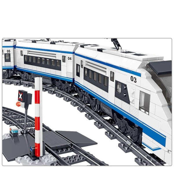941 stk By Elektrisk Harmony Rail Fjernkontroll Bygge Blokker Tog Binne RC Bil Brick Leketøy