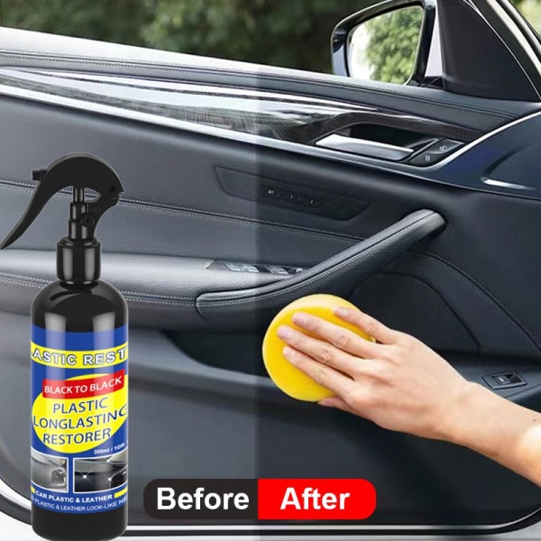 300 ml Bil Plastic Restorer Tilbage To Black Gloss Bil Cleaning Products Plastic Læder Restore Auto Polish