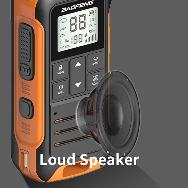 2 kpl mini Walkie puhuja PMR FRS pitkän ladattava kannettava lasten kaksisuuntainen radio