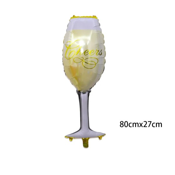 Unik champagne vin flaske ballong ølglass beger ballonger til bursdag bryllups fest pynt