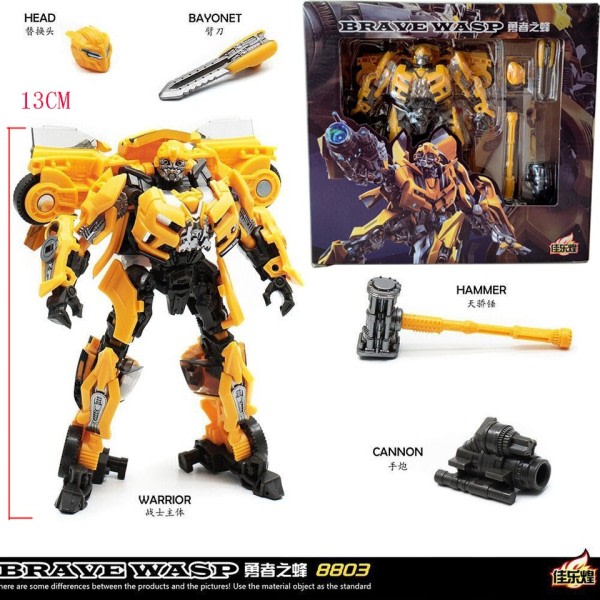 Transformation Leksaker Gul Bee Hornet Warrior Film Action Legering Figur Robot